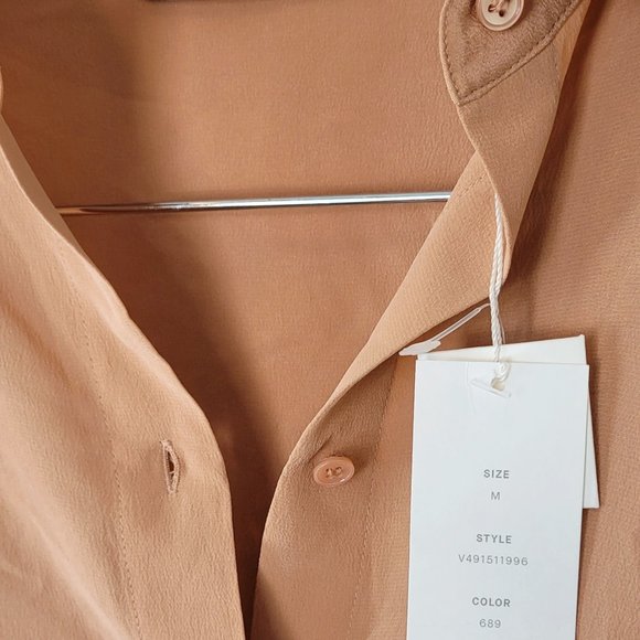 NWT VINCE silk peach blouse - Picture 2 of 4